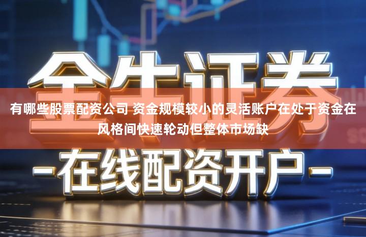 有哪些股票配资公司 资金规模较小的灵活账户在处于资金在风格间快速轮动但整体市场缺